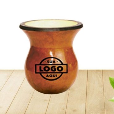 Cuia em Porongo Personalizada para Chimarrão em Água Boa