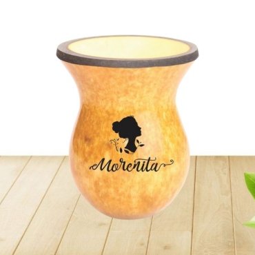 Cuia Bago de Touro Personalizada em Água Boa