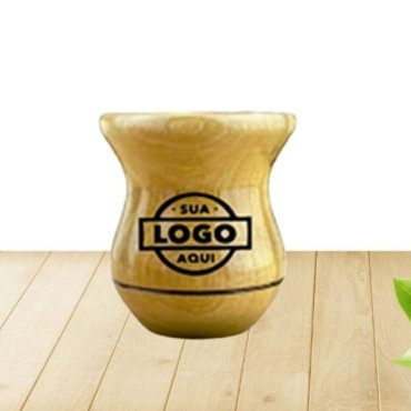 Cuia de Imbuia Personalizada para Chimarrão em Água Boa