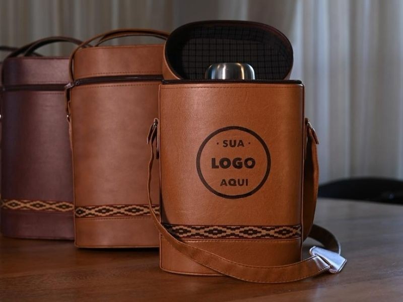 Mateira em Couro Personalizada para Chimarrão em Caxias do Sul