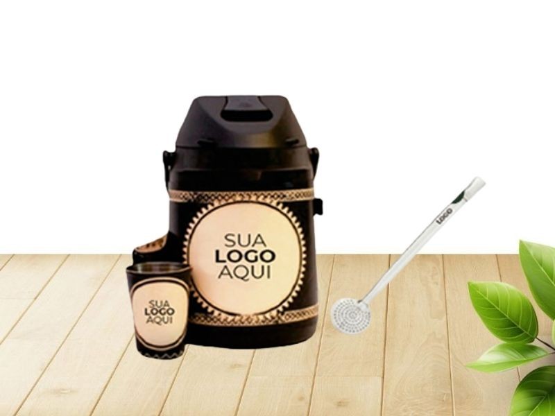 Kit com Cuia, Garrafa Térmica e Bomba para Tererê Personalizados em Caxias do Sul