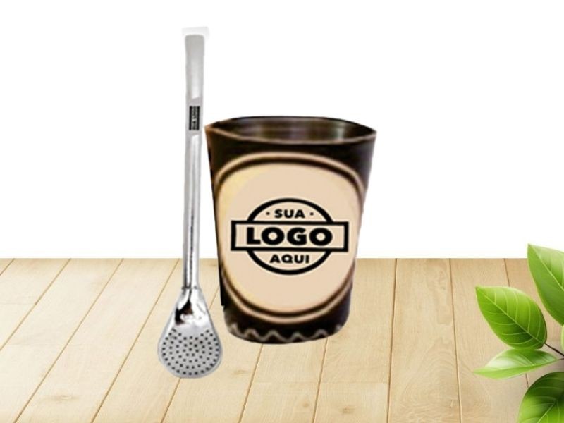 Kit com Cuia e Bomba para Tererê Personalizados em Viamão