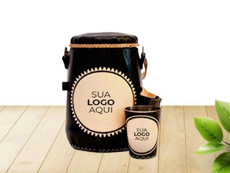 Kit com Cuia e Garrafa Térmica para Tererê Personalizados em Ijuí